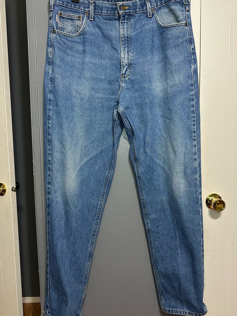 Carhartt Men's Relaxed Straight Jeans in Blue Denim